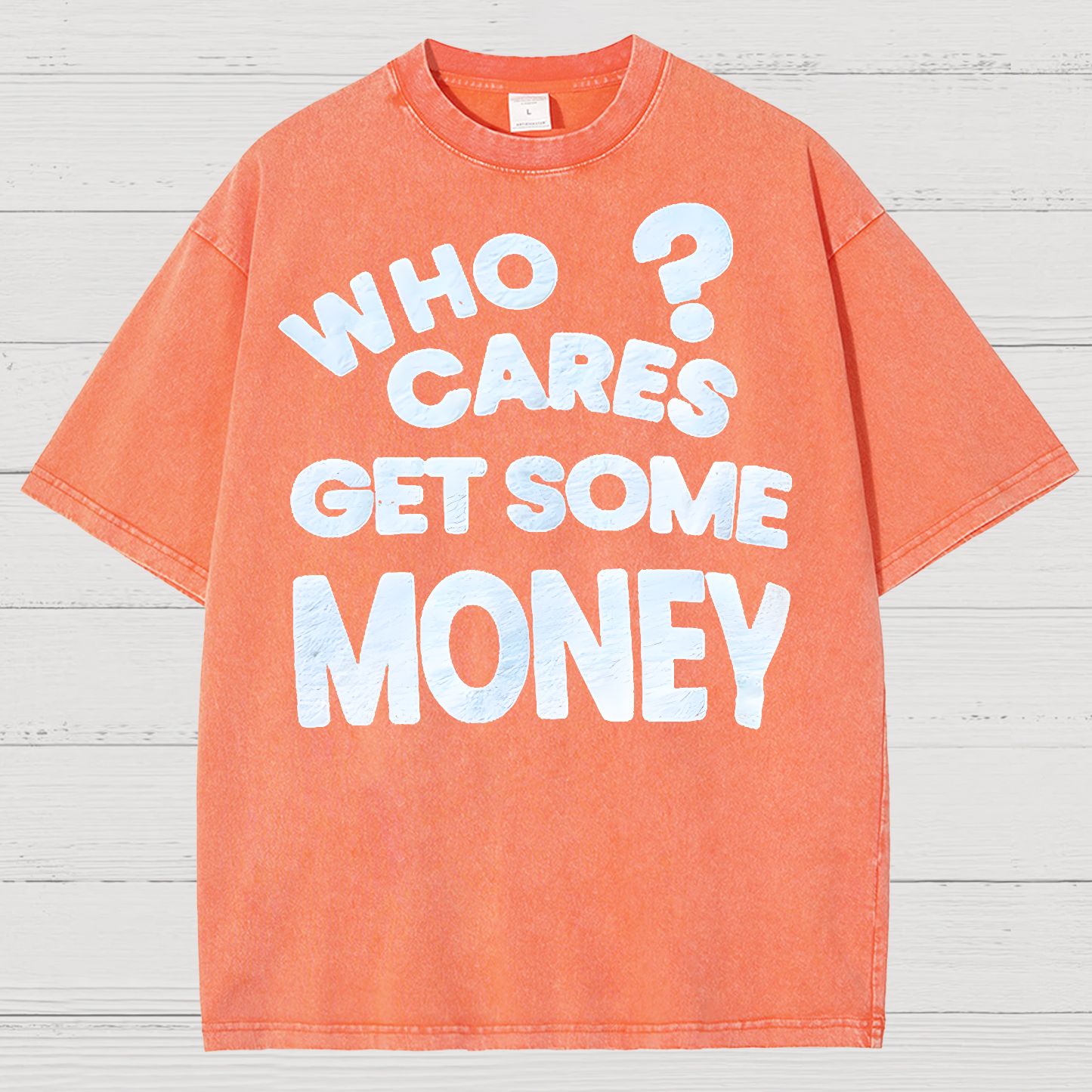 Chasing Money Graphic Print Vintage Distressed T-shirt