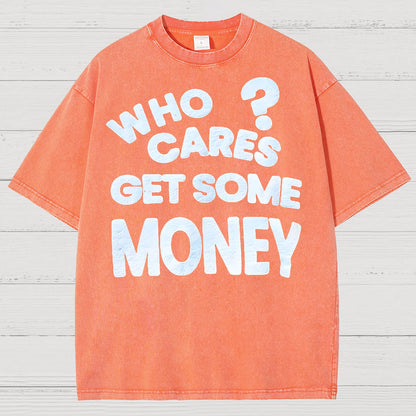 Chasing Money Graphic Print Vintage Distressed T-shirt