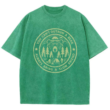 You Can't Outrun A Bear Vintage Distressed T-shirt