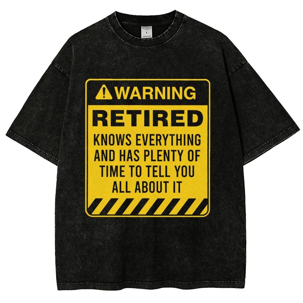 Retired Warning Vintage Distressed T-shirt
