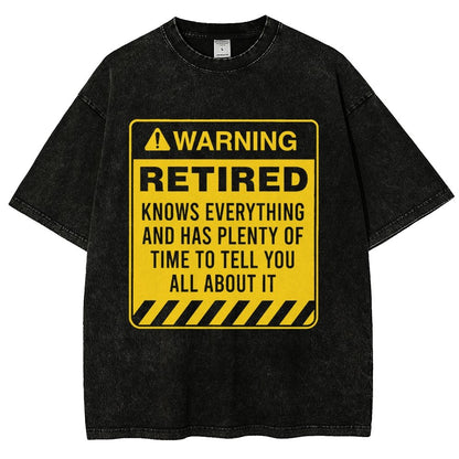 Retired Warning Vintage Distressed T-shirt