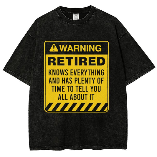 Retired Warning Vintage Distressed T-shirt