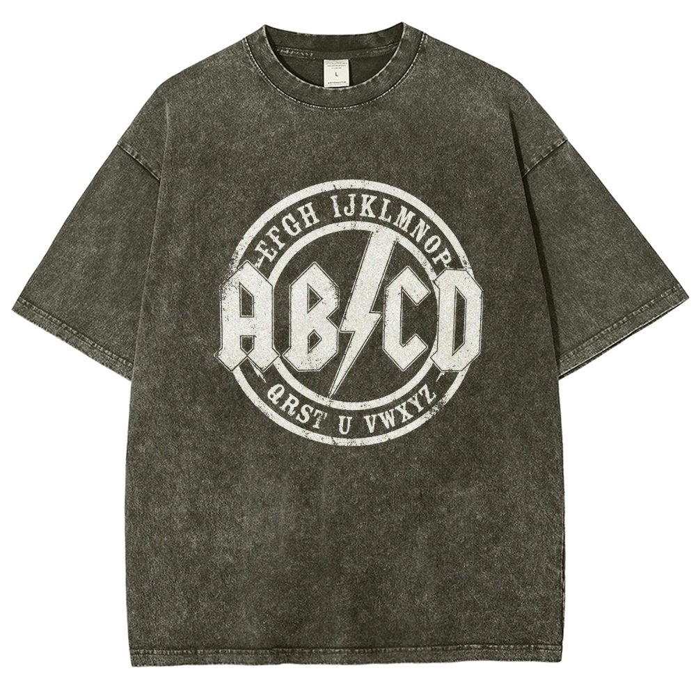 Hard Rock Alphabet Vintage Distressed T-shirt