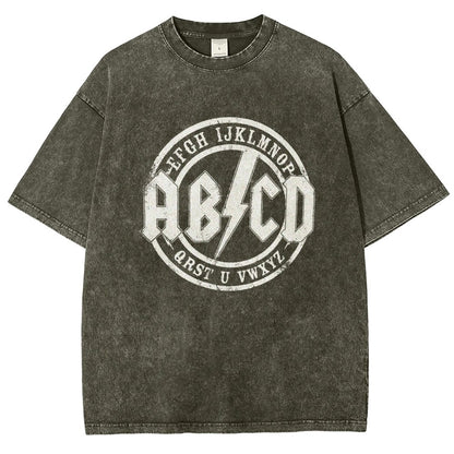 Hard Rock Alphabet Vintage Distressed T-shirt