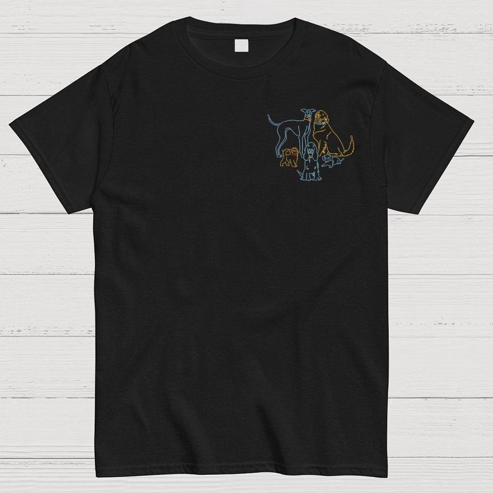I Like Dogs More Than People Front And Back Printing Geek T-Shirt