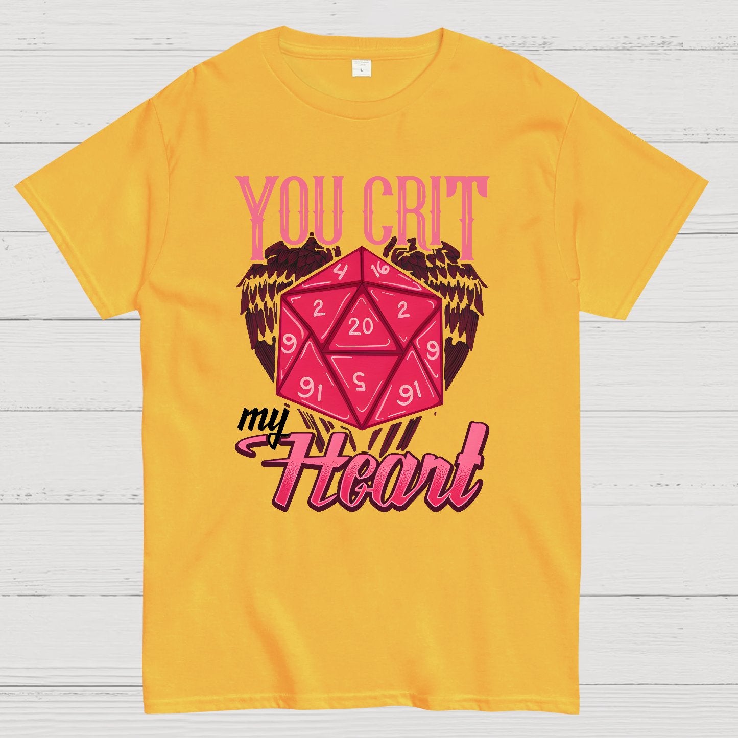 You Crit My Heart Fun Board Game Valentine's Day Nerd T-Shirt