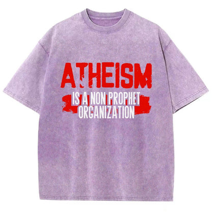 Atheism Is A Non-Prophet Organization Vintage Distressed T-shirt