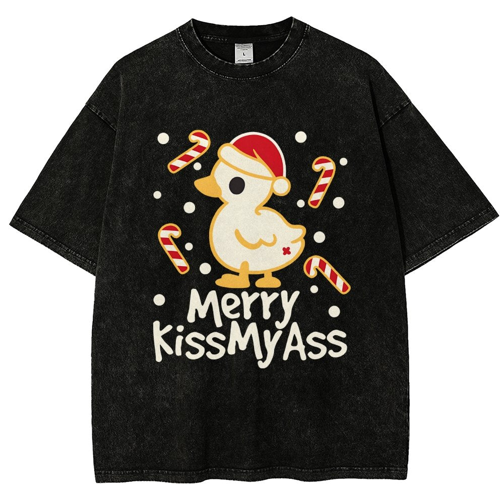 Duck Merry Kissmyass Vintage Distressed T-shirt