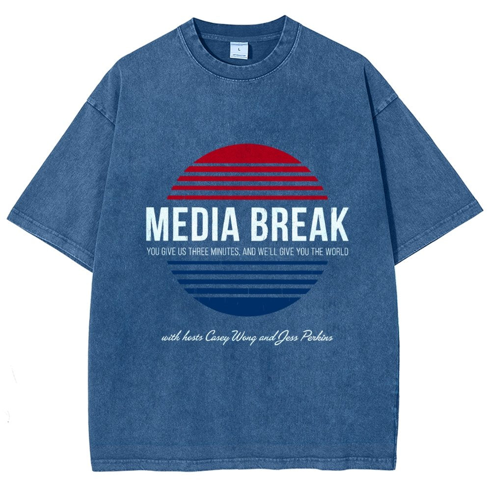 Media Break Vintage Distressed T-shirt