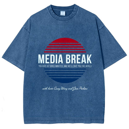 Media Break Vintage Distressed T-shirt