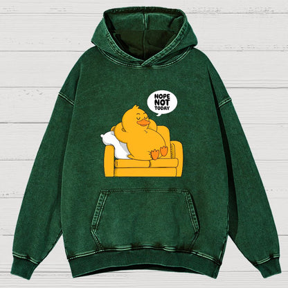 Nope Not Today Duck Vintage Distressed Hoodie