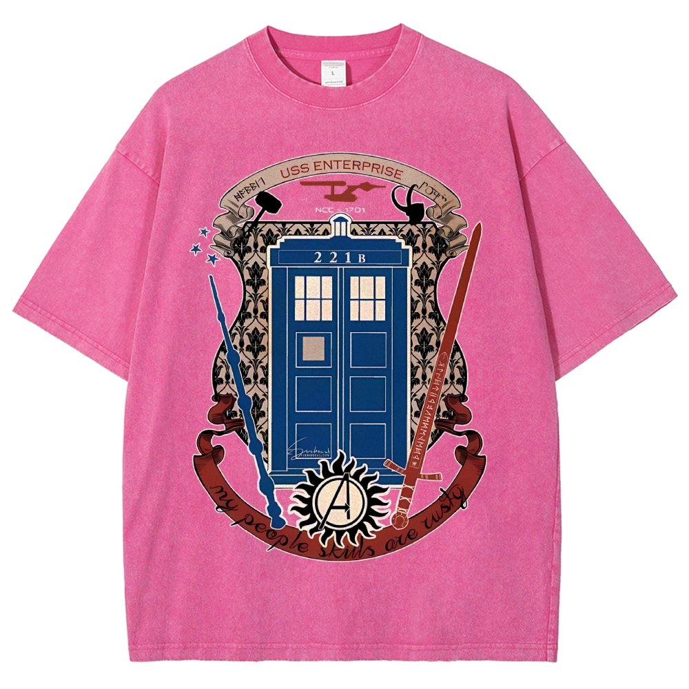 The Ultimate Geek Mashup Vintage Distressed T-shirt