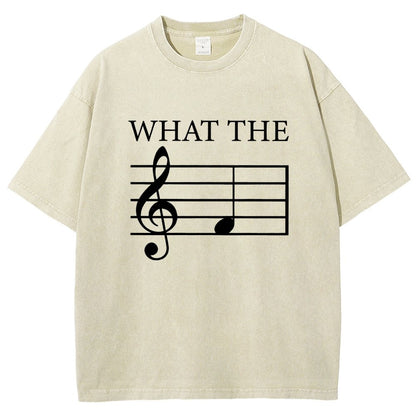 What The F Musical Note Vintage Distressed T-shirt