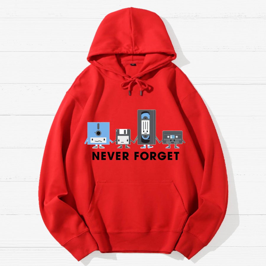 Never Forget Geek Cotton Hoodie