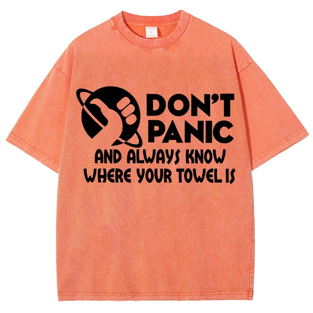 Don't Panic Vintage Distressed T-shirt