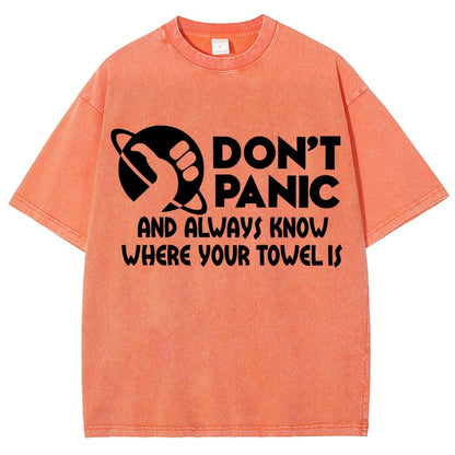 Don't Panic Vintage Distressed T-shirt