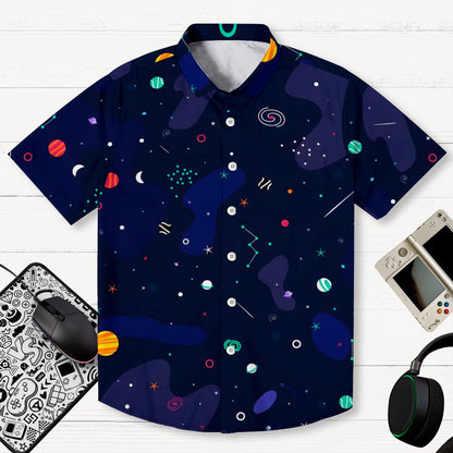 Galaxy Planet Series Print Geeky Shirt