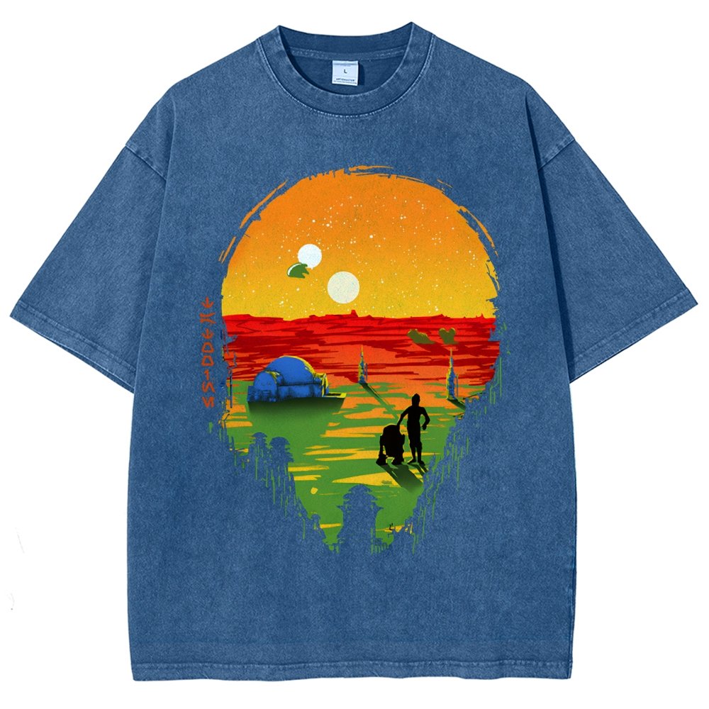 A Mysterious Planet Distant Away II Vintage Distressed T-shirt
