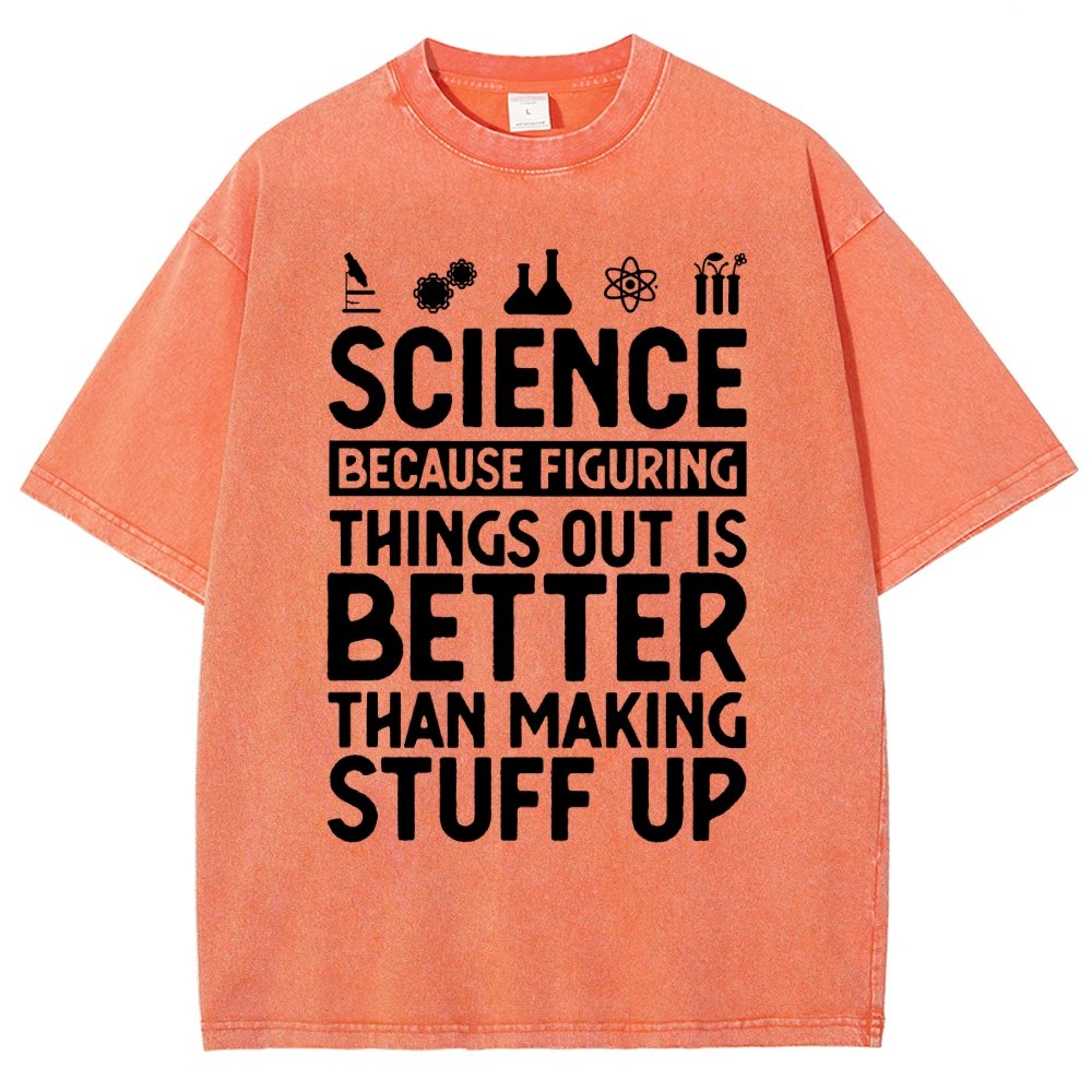 Science Figuring Stuff Funny Science Vintage Distressed T-shirt