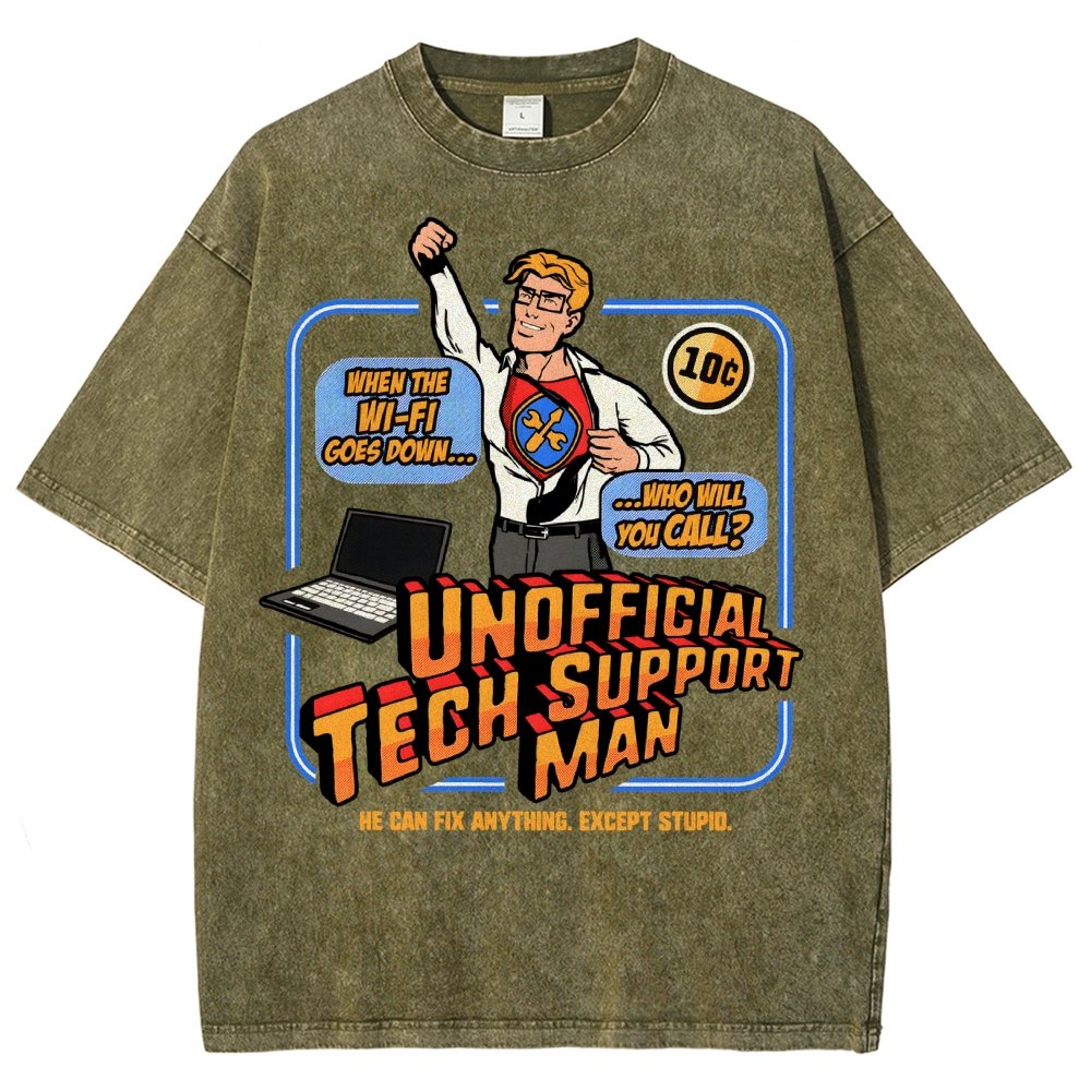 Unofficial Tech Support Man Essential Vintage Distressed T-shirt