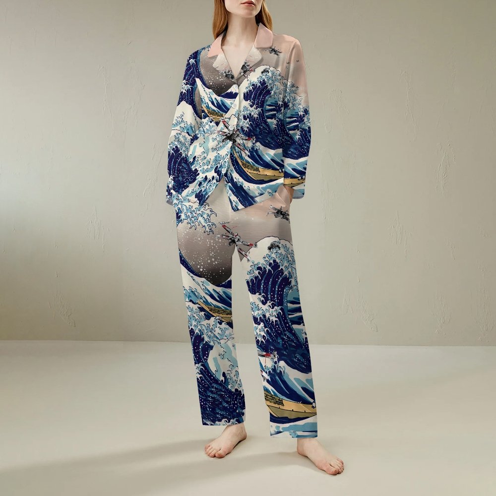 Sea Flight Battle Geek Long Sleeve Pajama Set