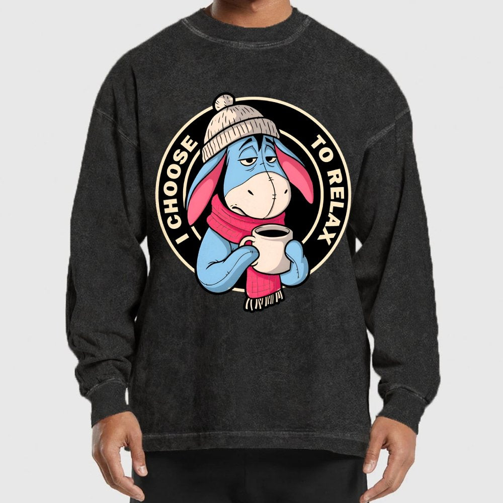 I Chose To Relax Washed Long Sleeve Tee