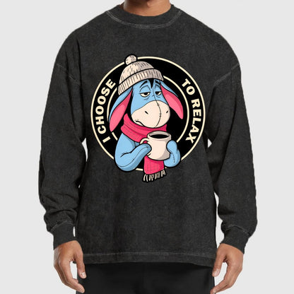 I Chose To Relax Washed Long Sleeve Tee