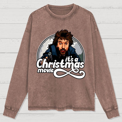 It‘s A Christmas Movie Washed Long Sleeve Tee