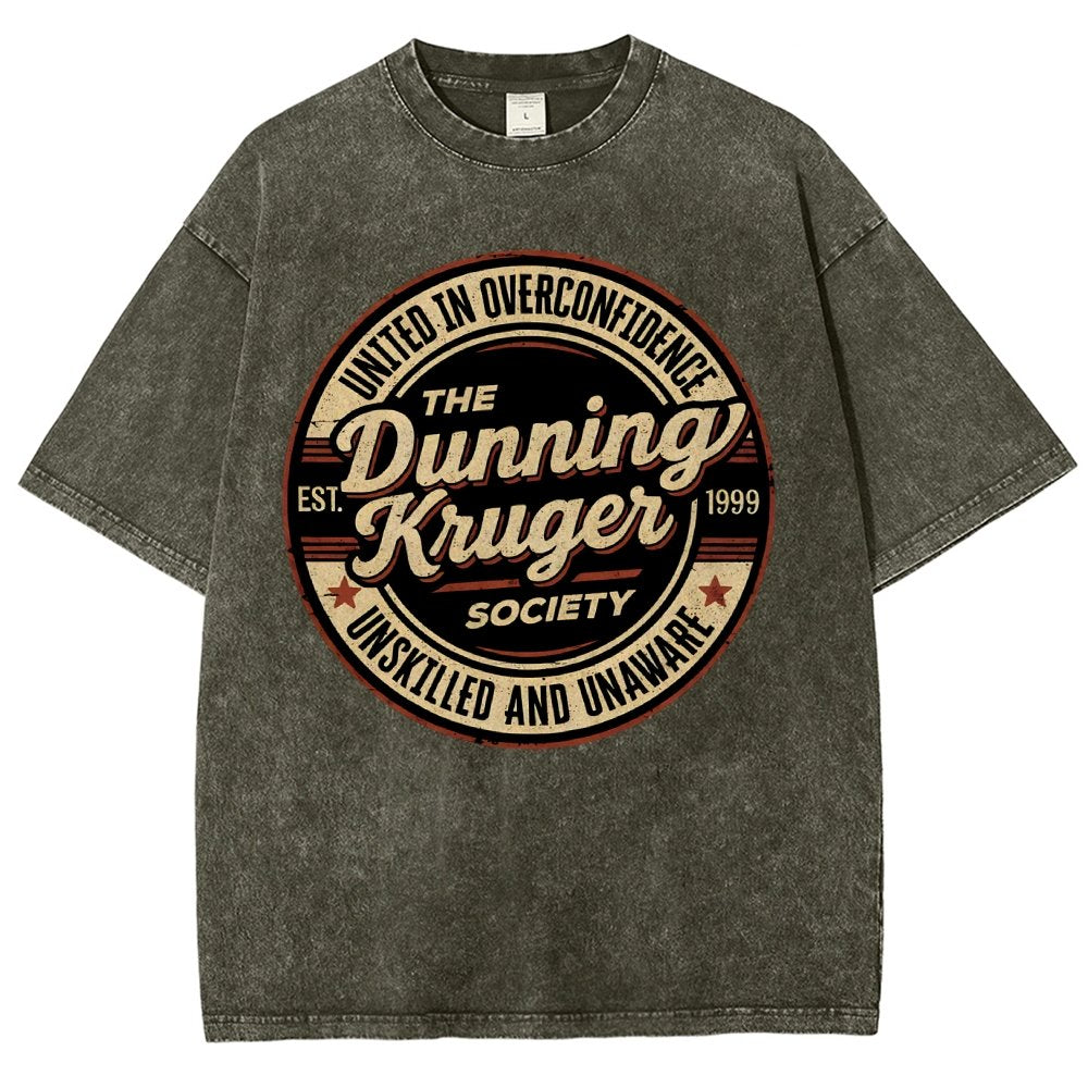 Dunning Kruger Society Vintage Distressed T-shirt