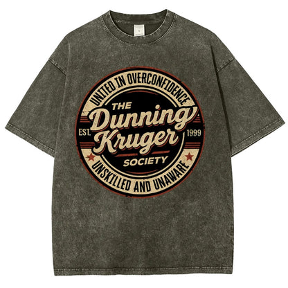 Dunning Kruger Society Vintage Distressed T-shirt