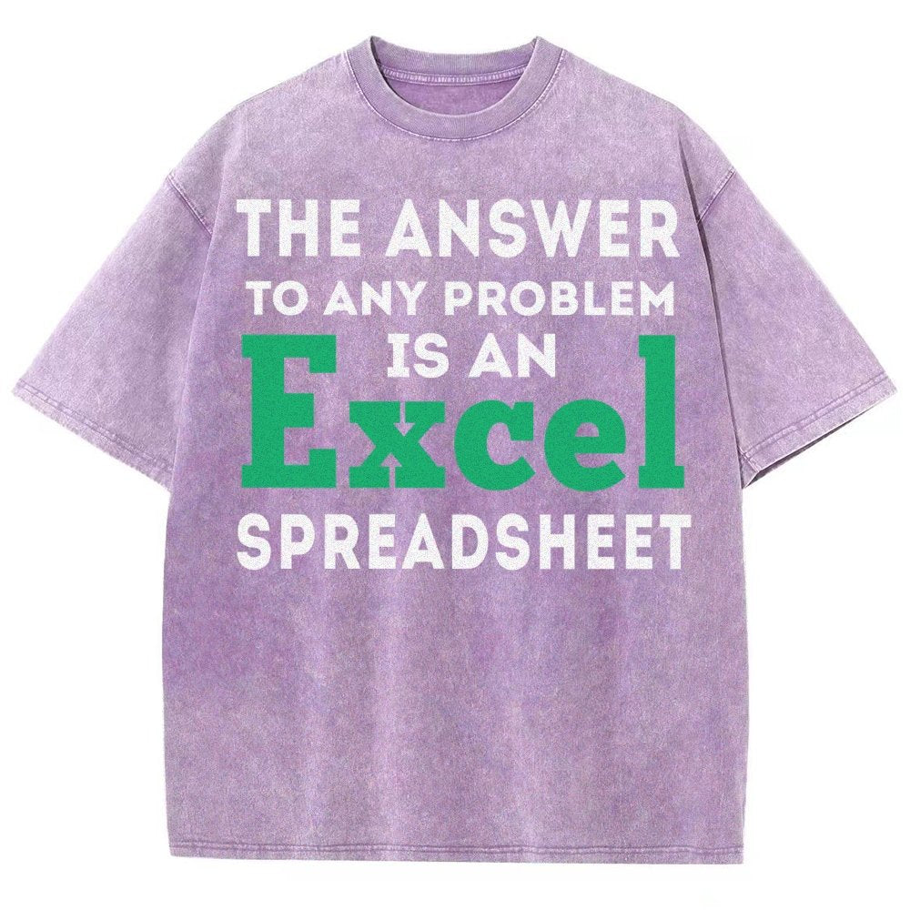 The Answer To Any Problem Is An Excel Spreadsheet Vintage Distressed T-shirt