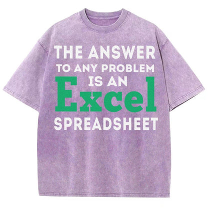 The Answer To Any Problem Is An Excel Spreadsheet Vintage Distressed T-shirt