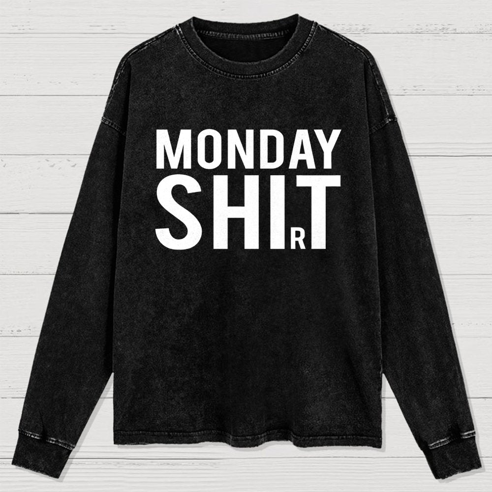 MONDAY SHIrT Washed Long Sleeve Tee