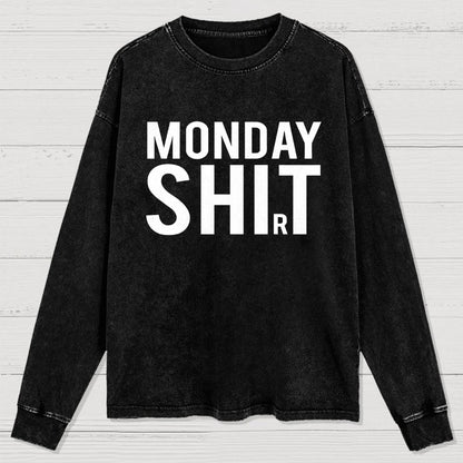 MONDAY SHIrT Washed Long Sleeve Tee