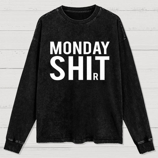 MONDAY SHIrT Washed Long Sleeve Tee