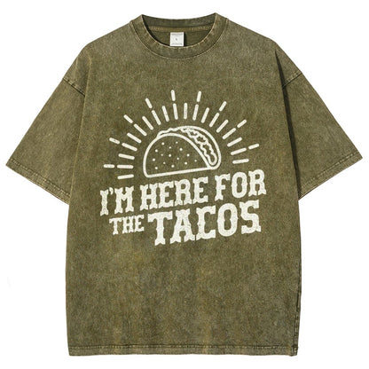 I'm Here For The Tacos Vintage Distressed T-shirt