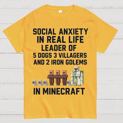 Social Fear In Reality, leader In Game Geek T-Shirt