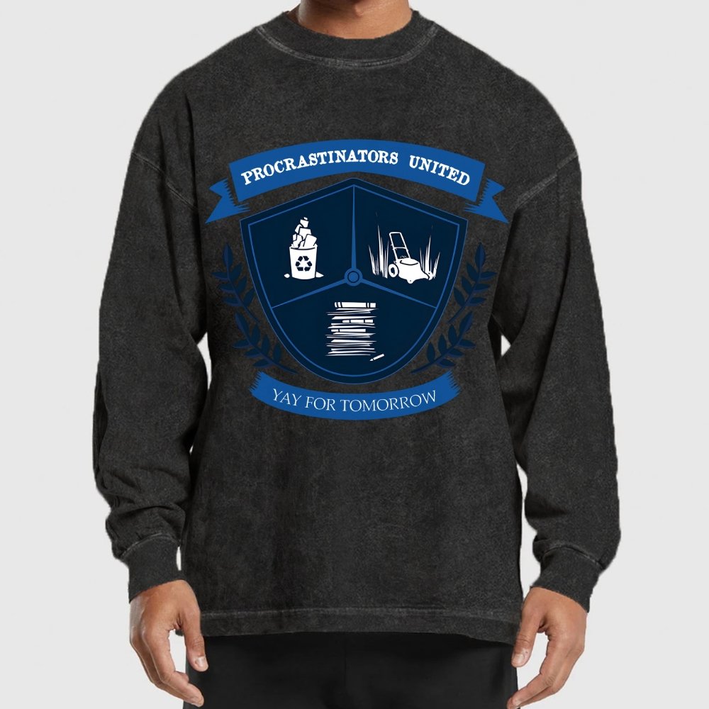 Yay for tomorrow Washed Long Sleeve Tee
