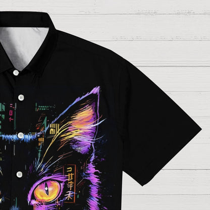Street Cat Geek Hawaiian Shirt