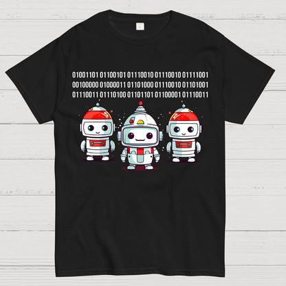 Robot Binary Christmas Geek T-Shirt