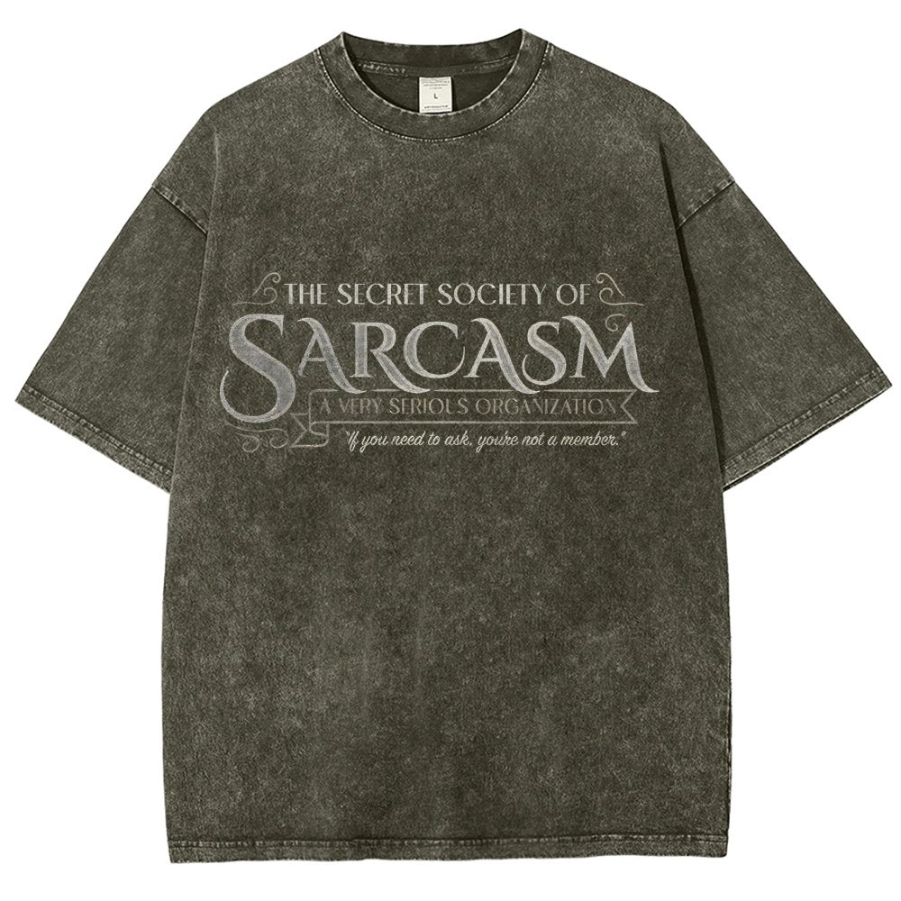 Secret Society of Sarcasm Vintage Distressed T-shirt