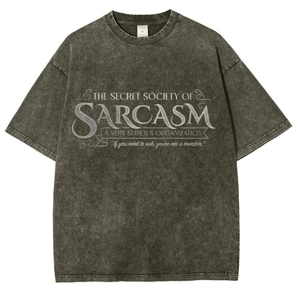 Secret Society of Sarcasm Vintage Distressed T-shirt