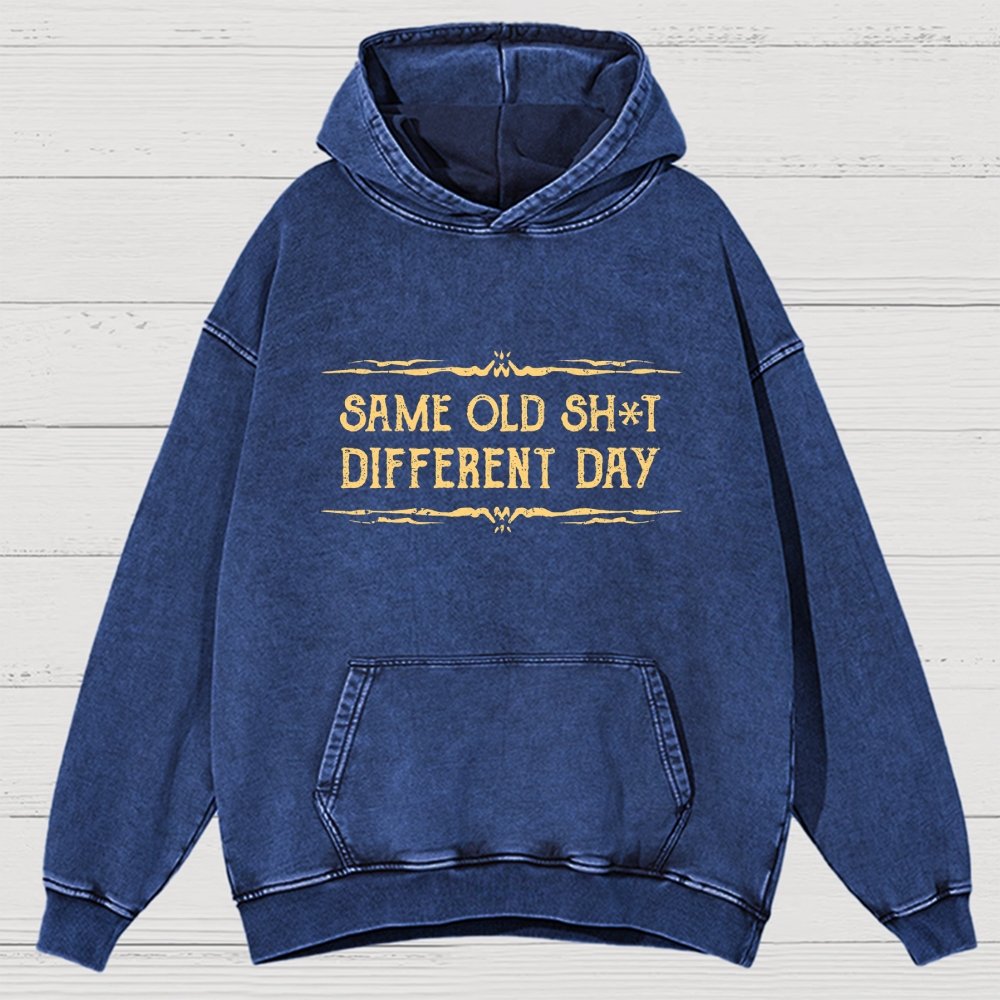 Same Old Stuff Different Day Vintage Distressed Hoodie