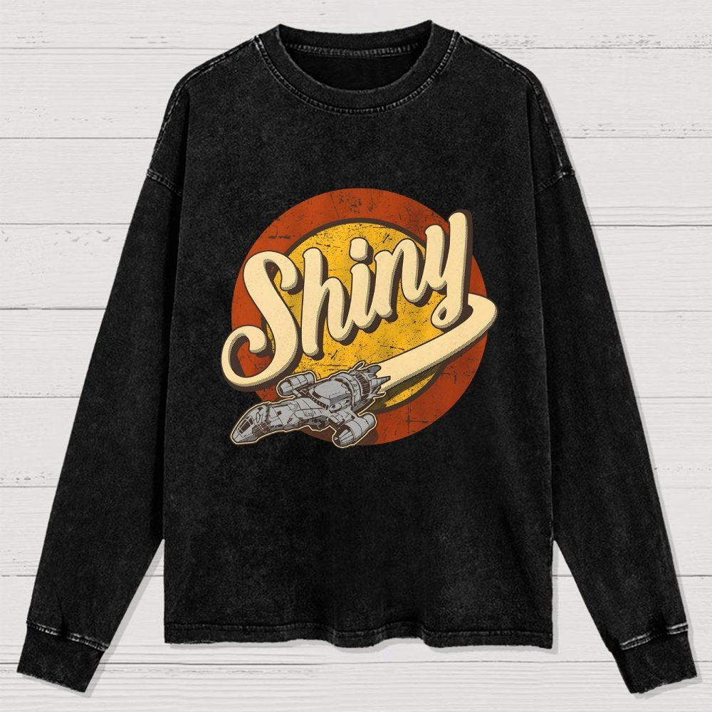 Shiny Washed Long Sleeve Tee