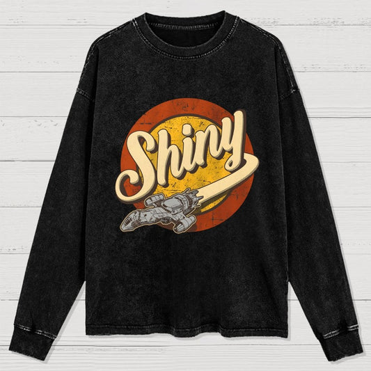 Shiny Washed Long Sleeve Tee