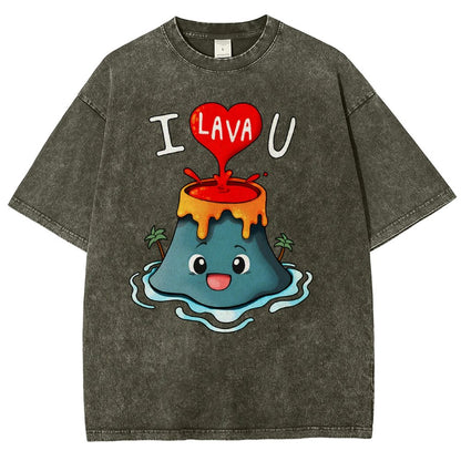 Valentine's Day.I Lava You Vintage Distressed T-shirt