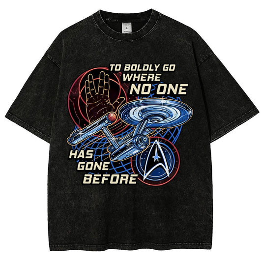 To Boldly Go Where Few Have Gone Before Vintage Distressed T-shirt