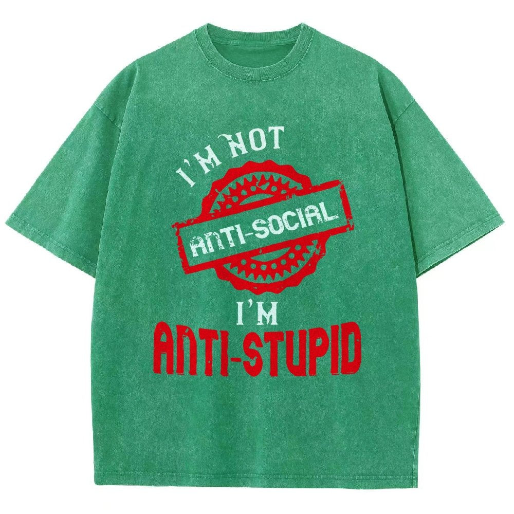 Anti-Stupid Vintage Distressed T-shirt