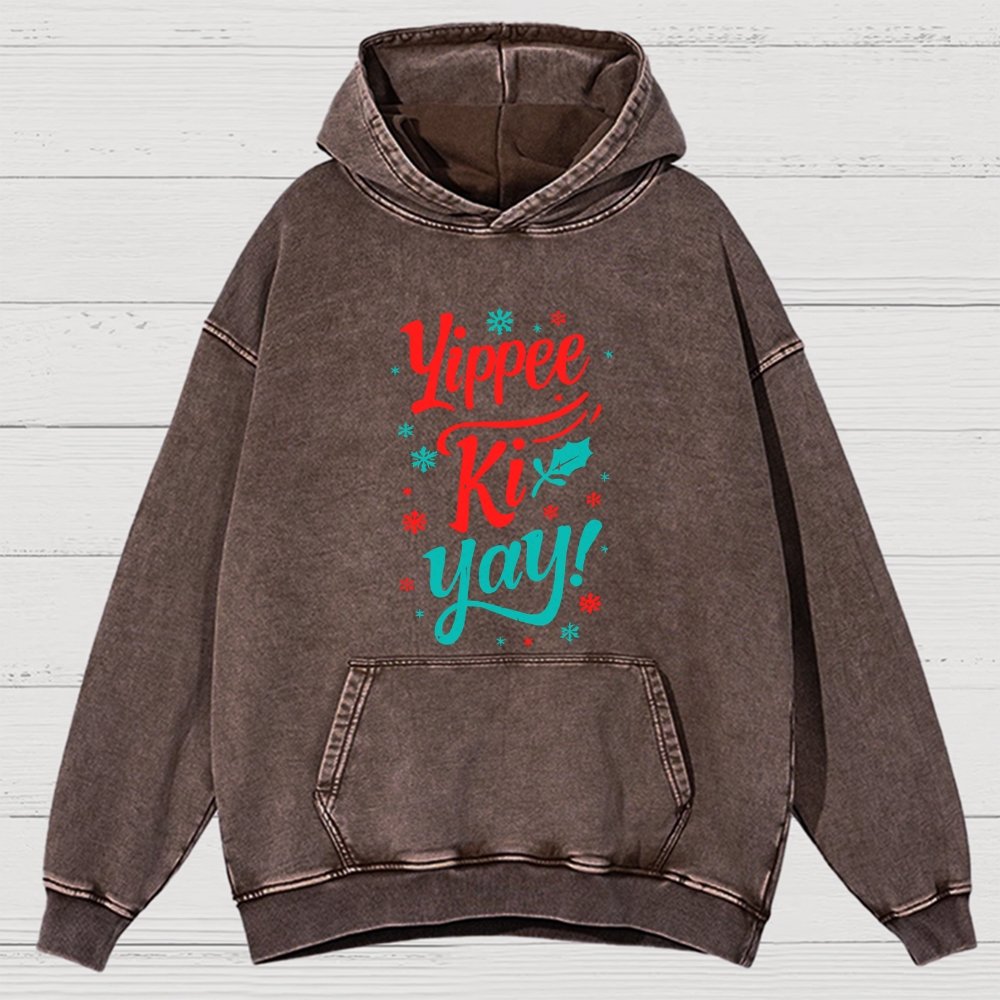 Yippee Ki Yay Vintage Distressed Hoodie