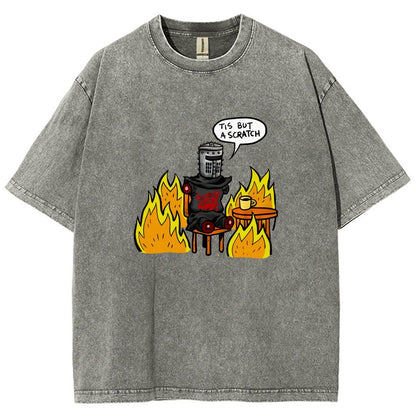 Tis Is Fine Vintage Distressed T-shirt